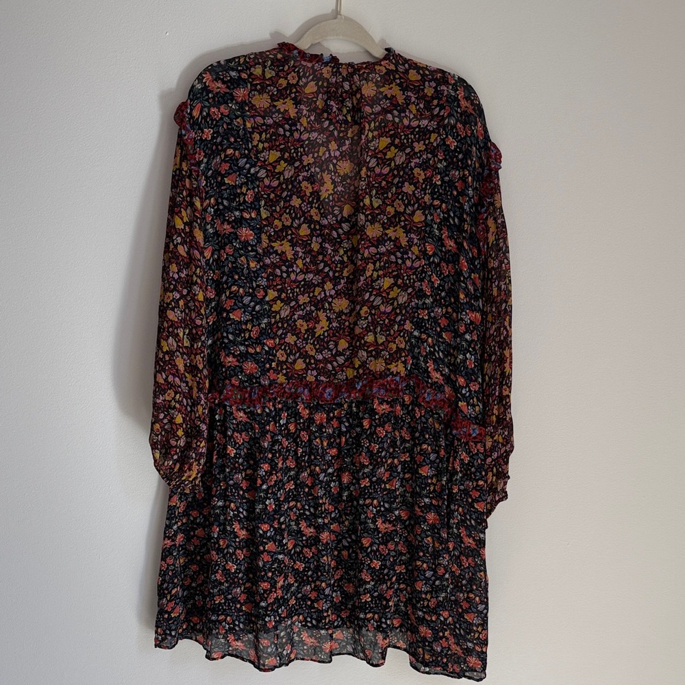 Anthropologie Helene Mixed Floral Print Boho Tunic Dress - Picture 9 of 10